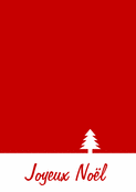 Sapin blanc sur fond rouge joyeux